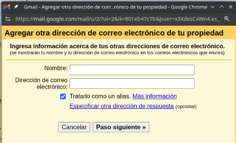 agregar una cuenta en gmail