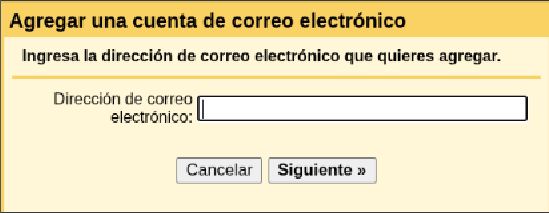 Ingresar la Dirección de correo electrónico