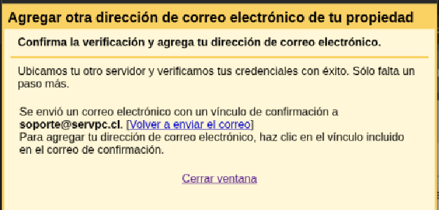 Datos para el Servidor SMTP