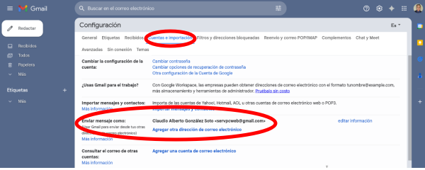 Importación de cuentas