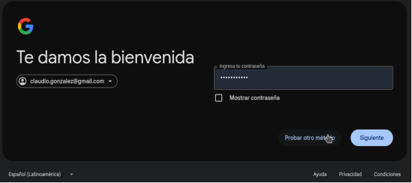 Ingresar Contraseña de Gmail
